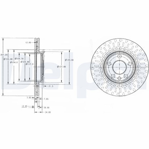 Dischi freno delphi bg3222 - 2,