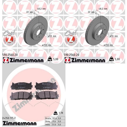 Zimmermann dischi freno 255 - , mm