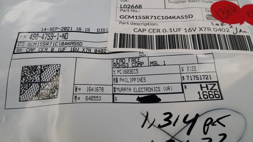 Gcm155r71c104ka55d - (50, pz)